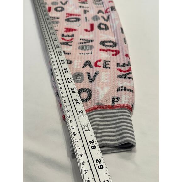 PJ Salvage Peace Love Joy Thermal Ski Jammie Set Size XS Blush Pink - Picture 15 of 16